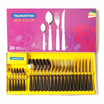 TRAMONTINA  Juego de Cubiertos New Kolor 24 Piezas Azul