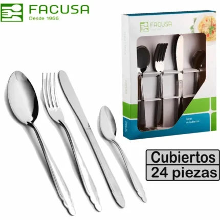 FACUSA Set de Cubiertos Facusa 24 Piezas Acero Inoxidable